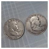 1948O, 1948D Franklin Halfs, 50c