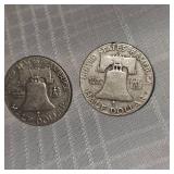 1948O, 1948D Franklin Halfs, 50c