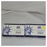 2001,2002 US Mint Proof Sets (2)