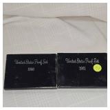 1980,1981 US Mint Proof Sets (2)