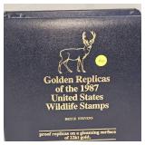 1987 US Wildlife 22kt Gold Stamp Collection