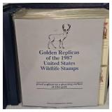 1987 US Wildlife 22kt Gold Stamp Collection