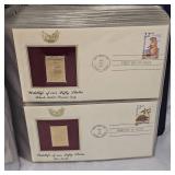 1987 US Wildlife 22kt Gold Stamp Collection