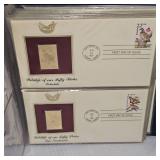 1987 US Wildlife 22kt Gold Stamp Collection