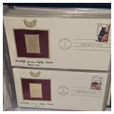 1987 US Wildlife 22kt Gold Stamp Collection