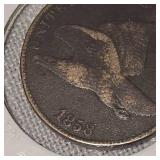 1858 Flying Eagle Cent, FE Large Letters