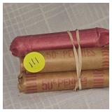 5 Rolls Wheatback Pennies(250), 1c