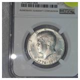1776-1976 S Silver Kennedy 50c, MS65