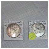 2-1907 Indian Head $10 Copy, Silver Plated