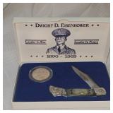1890-1969  Dwight D Eisenhower Coin and Knife Set2009 P&D Mint Set