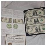 2003 $Uncut Sheet of 3 with C.O.A