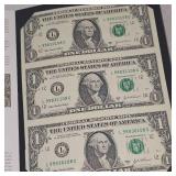 2003 $Uncut Sheet of 3 with C.O.A