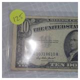 1953 $10 Silver Certificate, XF