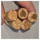 5 Rolls Wheatback Pennies, 1c, (250)