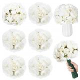 XunYee 85 Pcs White Artificial Peonies Faux Silk Flowers Bulk for Vase Spring Vintage Faux Peony Bouquet Florals Stems Arrangements for Wedding Table Centerpiece Farmhouse Birthday Vase Filler