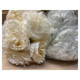XunYee 85 Pcs White Artificial Peonies Faux Silk Flowers Bulk for Vase Spring Vintage Faux Peony Bouquet Florals Stems Arrangements for Wedding Table Centerpiece Farmhouse Birthday Vase Filler
