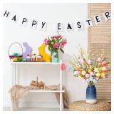 Sggvecsy Artificial Easter Stems 6 Pcs Spring Berry Picks with Eggs Carrot Colorful Berries Twig Branches Sprays for Easter Arrangement Centerpiece Easter Celebration Home Vase Decor