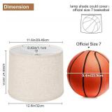 Lampshades Set of 2, Drum Lampshades 11.6" Top x 12.6" Bottom x 9.8" High, Seaside village Medium Lampshades (Spider Fitter), Beige Lampshades Natural Linen Hand Crafted, Easy Assembly Required