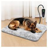 GOLOPET Large Dog Heating Pad 36x24 in with Smart Thermostat Switch and Power Line Protection Tube,Obtained MET and UL Dual Certification,Waterproof Pet Heating Pad with Long Velvet Cloth Cover
