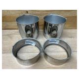 4Pcs 4.25inch Trailer Wheel Center Caps Push Through Center Hub Cap for Truck SUV RV Wheel Rim, Combination of Concave and Open End Chrome Wheel Hub Covers