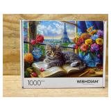 Jigsaw Puzzles 1000 Pieces - WISHDIAM Puzzles for Adults - Cats Kitten Pets Animal Lovers Impossible Hard Difficult Challenging Puzzles for Home Decor Birthday Party Gifts Toy (Shadow of Paris)
