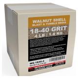 1.8 kg or 4 lb Ground Walnut Shell Media Abrasive 18-40 Grit for Tumbling, Vibratory or Blasting