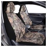 Mossy Oak Camo Seat Covers Low Back - Made with Cotton Twill, Airbag Compatible, Universial Fit Most Bucket Seats - Official Licensed Product
