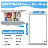 Upgraded WPW10714545 Freezer Door Gasket Compatible with Whirlpool Maytag Kitchenaid Freezer Door Gasket W10164045 W10443322 Refrigerator Door Gasket Fridge Freezer Seal WRX735SDBM00 Freezer Gasket