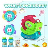 Bubble Machine for Toddlers Kids & Pets, with 8oz Safe Solution, Extra Large & Bubbles in Bubble Maker, Children & Pets Dog Toys Gift, Indoor/Outdoor Birthday Wedding Party Bubble Blower