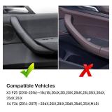 Jaronx Compatible with BMW X3 F25/X4 F26 Door Handle Covers,3PCS Interior Door Pull Handle Covers for BMW X3 F25 2010-2016, X4 F26 2014-2017, Left and Right Side (Beige)