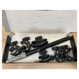 Motorcycle Handlebar Mount Dual Clamp Kit with 59" Invisible Selfie Stick - Anti-Slip Locking Mechanism for Insta360 X5/X4/X3/X2/GO3 & GoPro (Universal Bike Mount Accessories)