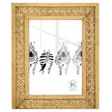 HUAXIN CRAFT H Rattan 5x7 picture Frame, Wicker Boho Rustic Photo Frame, Vintage Cany Stand Table Top Desk (5x7 inch)