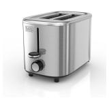 BLACK+DECKER  2-Slice Toaster with 7 Toast Shade Settings, Extra-Wide Slots for Bagels, Stainless Steel Exterior Finish