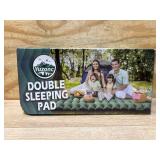 Yuzonc Double Sleeping Pad - Self Inflating 4" Extra-Thick for 2 Person with Pillow Built-in Foot Pump Inflatable Sleeping Mat for Backpacking, Hiking, Traveling, Tent, Portable Camping Mat