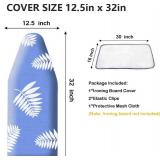 SheeChung 12.5 x 32 Inch Mini Ironing Board Cover - with 100% Cotton Iron Cover and Extra Thick Pad,Resists Scorching and Staining,Fits for Small Tabletop Ironing Board (Ironing Board Not Included)