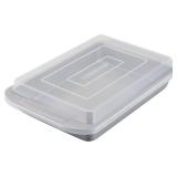 Farberware Nonstick Bakeware Rectangular Cake Pan with Lid, Cake Pans For Baking, 9-Inch x 13-Inch, Gray