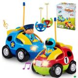 PREXTEX Remote Control Car for Toddlers (Police/Race Car)