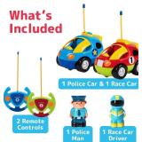 PREXTEX Remote Control Car for Toddlers (Police/Race Car)
