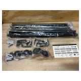 Thestoa 2 pack Black Curtain Rods for Windows 48 to 92 inch, Adjusts Length by Splicing, 5/8" Diameter Matte Black Small Curtain Rods for Bedroom, Living Room, Kitchen, Outdoor, Farmhouse