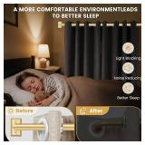 TANGWIN Gold Wrap Around Curtain Rods 66 to 120":Blackout Heavy Duty Adjustable Long Window Curtain Rod Room Darkening,Modern Industrial Curved French Return Metal Drapery Rods Easy Install,Brass Gold