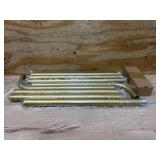 TANGWIN Gold Wrap Around Curtain Rods 66 to 120":Blackout Heavy Duty Adjustable Long Window Curtain Rod Room Darkening,Modern Industrial Curved French Return Metal Drapery Rods Easy Install,Brass Gold