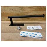 ASTOFLI Paper Towel Holder Under Cabinet No Drilling, Self Adhesive Paper Towel Holder Wall Mount for Kitchen Rack, Under Counter Napin Holder No Drill, 304 Stainless Steel Matte Black