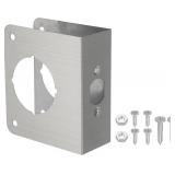 PATIKIL Door Reinforcement Plate, 1 Set Doors Reinforce Repair for 1-3/4" Thick Door 4-1/2" Size Door Knob Lock Latch Deadbolt Cover Plate Home Security, Silver