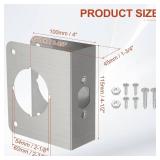 PATIKIL Door Reinforcement Plate, 1 Set Doors Reinforce Repair for 1-3/4" Thick Door 4-1/2" Size Door Knob Lock Latch Deadbolt Cover Plate Home Security, Silver