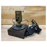 Vintage Table Lamp, Industrial Dimmable Nightlight Steampunk Desk Lamp with E26 Lamp Holder for Bedroom Living Room Home Art Display Cafe Bar Studio Antique Decor(Without Bulb)