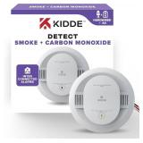 Kidde Smoke and Carbon Monoxide Detector, Hardwired with AA Battery Backup, LED Status Lights, Interconnected, 85 dB Alarm, 5 inches, 30CUAR, 1 Pack
