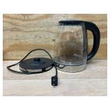 Electric Kettle Glass 2L, 1500W Fast Boiling Hot Water Boiler with Auto Shut-Off, LED Light, BPA-Free, Borosilicate Glass, Stainless Steel Interior, Wide Opening, Display Refrigerator with Door 04