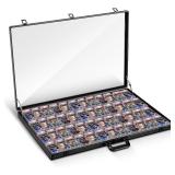 Trade Show Display Case Table Top Portable Aluminum Sports Card Display Case Frame with Clear Acrylic Showcase with Locks for Jewelry Craft Collector Shows