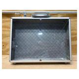 Trade Show Display Case Table Top Portable Aluminum Sports Card Display Case Frame with Clear Acrylic Showcase with Locks for Jewelry Craft Collector Shows