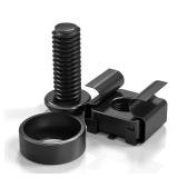 50 PACK M6 x 16mm Rack Mount Cage Nuts, Screws and Washers for Rack Mount Server Cabinet, Rack Mount Server Shelves, Routers, Rack Mount Screws and Square Insert Nuts, Self-Locking Cable Ties for Free